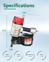 Meite CN80B 15º 2" to 3-1/4" Industrial Coil Nailer